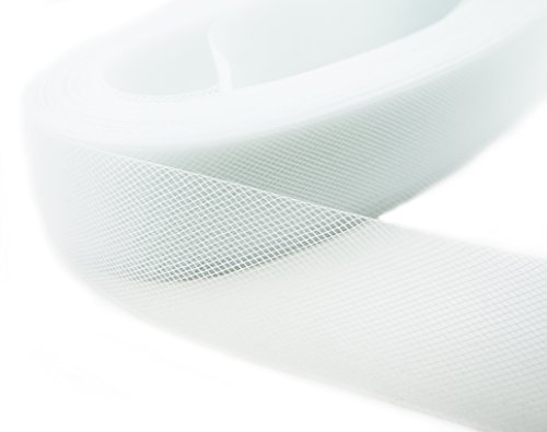 HAND® White Nylon CRIN Trim Bridal Webbing Horses Hair Tougher Net - 50 mm W x 5 metres L