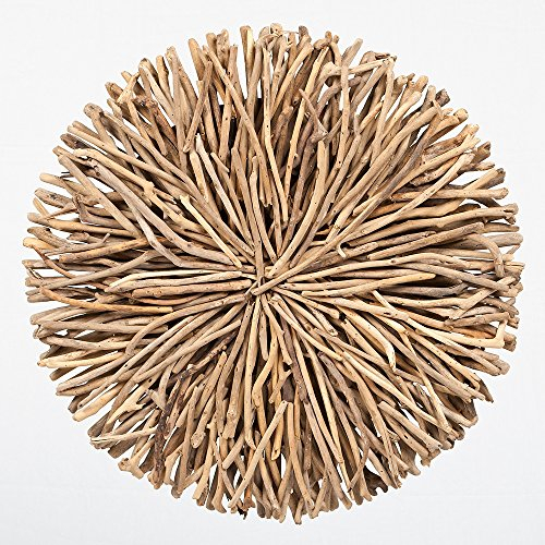 LEBENSwohnART Wand-Deko-Objekt BULAT Natural Ø ca. 70cm Treibholz Kreis Äste Wandbild Wanddeko