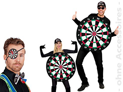 Panelize Kostüm Dartscheibe Unisex/Einheitsgröße mit Augenklappe