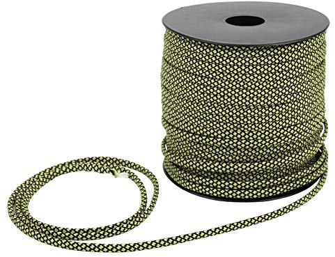 Paracord 3Mm,Sonnensegel Schnur,Camschnüre,Core Paracord,50M 4Mm Dickes 7 Paracord Bindezelt Lanyard Camseil Für Das Weben Von Armbändern Im Freien(Grün Schwarz)
