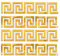 Bestine Spiegel Wandaufkleber 3D abnehmbare Selbstklebende Acrylfliesen Spiegel Abziehbilder Kunst DIY Dekor Home Office Wand Fuß Linie Tapete Grenzen Sockelleiste (Gold,20)