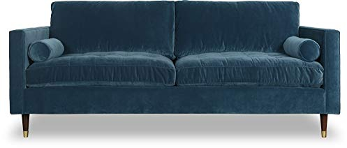 jvmoebel Design Blau Sofa 3 Sitzer Chesterfield Stoff Couch Sofa Polster Sofas Neu Luxus