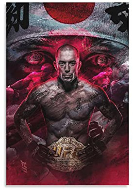 George St Pierre Art Leinwand Kunst Poster und Wand Kunst Bild Druck Moderne Familie Schlafzimmer Dekor Poster 12x18inch(30x45cm)