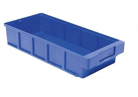La-Ka-Pe 40186 22 02 VKB 400/186, Kleinteilebox, Verstärkt, Blau, 400mm x 152mm x 83mm, 8 Stück