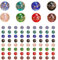 YWNYT Lot de 80 perles en verre soufflé lumineuses faites à la main - 8 mm Perles d'espacement rondes en verre, Perles en cristal pour fabrication de boucles d'oreilles, colliers, couleurs mélangées