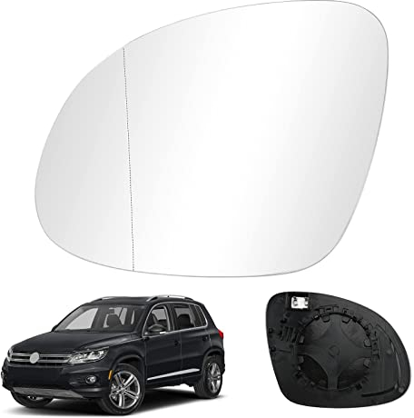 Spiegelglas Ersatz für VW Tiguan 2007-2016, Außenspiegel Glas Asphärisch Ersatz für Skoda Yeti 2014-2017, Außenspiegel Verstellbar Geeignet, Umkehrlinse Rückfahrglas Spiegel (Links)