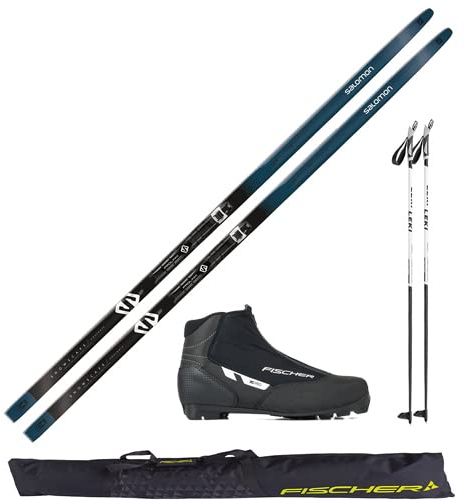 Langlaufski-Set Snowscape 7 - XL - Ski + Bindung + Fischer Schuhe + Stöcke + Skisack
