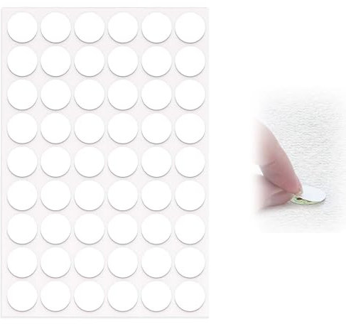 54 Pcs Adhesive Surface Repair Patches – Matte White Hidden Solution for Wooden Surfaces, Cabinets and Shelving Units