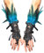 Steampunk Federmanschette Handschuhe pfau kostüm fascinator Vintage Spitze fingerlose Armkette,pfauenfeder