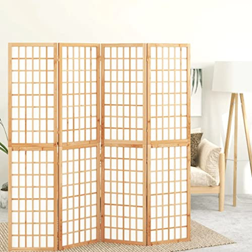 Folding 4-Panel Room Divider Japanese Style 160x170 cm