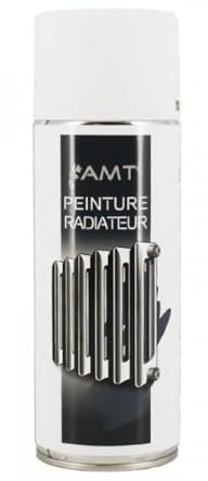 Bombe de peinture - Blanc mat - Pour radiateur - Décoration - 330ml - AMT