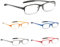 NRDIK PROFLEX LIGHTWEIGHT (5er-Pack) Flexibel Lesebrille – schlagfest, kratzfest, biegbar, rutschfest, Unisex (Männer + Frauen) (oval, schwarz, grau, braun, rot, blau +1.5)