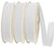TEXTEX = 40 mm Breites Schrägband. 50% Baumwolle und 50% Polyester. Packung mit 3 Stück à 10 m - (Weiss/Weiss/Weiss)