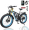 Kinsella 26''Fat Tire Electric Bike Off-road Mountain E-Bike 23Ah Lithium Battery Hydraulic Disc Brake K800 Pro Electric Bicycle(blue)
