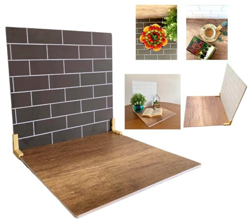 Felic 2 tableros de fondo para fotografía de alimentos | Doble Cara 40x40 cm| Accesorios| Superficies de réplica |Fondos de productos |Accesorios de estudio fotográfico planos para joyería y cosmético