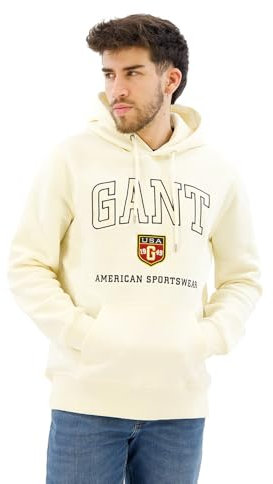 GANT Herren REG Shield Hoodie Kapuzenpullover, Ruby RED, S