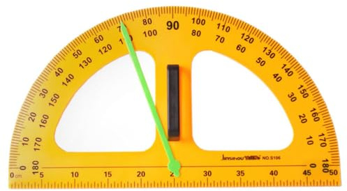DIYEAH Magnetic Dry Erase Protractor Half Circle Protractor Ruler with Swing Arm Geometry Measurement Drafting Tool for Whiteboards Chalkboards