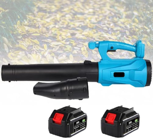 Versatile CordlessLeaf Blower,21V High Power Handheld Leaf Picker with 2 Batteries,Detachable for Cleaning Yard And Garden Leaves And Other Waste,Blue