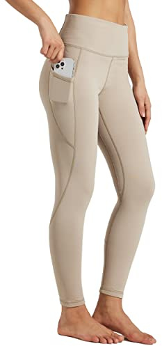 WILLIT Damen Fleece Leggings gefütterte High Waisted Winter Warme Hose Thermo Sportleggins Yoga Laufhosen mit Taschen