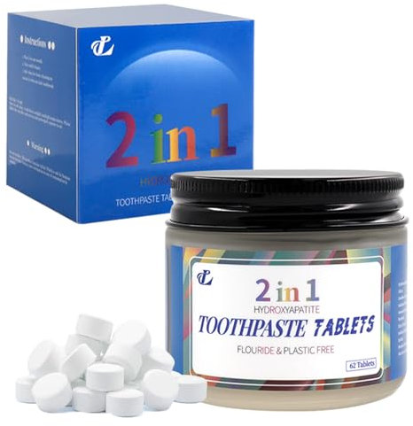 Kaubare Zahnpasta Tabletten, Hydroxylapatit Zahnpasta Ohne Fluorid, Natürliche Zahnpastatabletten, Natürliche Paste, Fluoridfreie Zahnpasta Tabletten, Remineralisierendes Nano Hydroxylapatit Zahnpasta