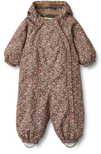 Wheat Unisex Schneeanzug Skianzug Adi Tech GRS zertifiziert Wasserdicht Atmungsaktiv Winddicht, Mädchen, Raven Wild Flowers, 86/18m