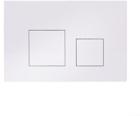 Plaque de bouton poussoir double compatible avec GEBERIT Sigma01/Sigma10/Sigma20/Sigma21/Sigma30 Sigma50 (blanc)