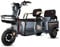 NOMIGO Dreirad-Mobilitätsroller für Senioren mit riesigem Schlitten, 2-Sitzer 3-rad Elektromobil für Erwachsene Elektrofahrzeug 48V/30Ah Batterie Lange Reichweite 30Km Tragkraft 225Kg Grau