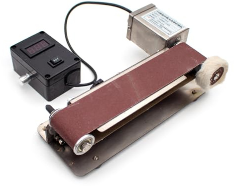 Toplionace Elektrischer Wasserdichter Bandschleifer, Tischschleifer, Schleifset, Wassergekühlte Polier und Schleifmaschine, 50x530mm, 0-13.000 U/Min