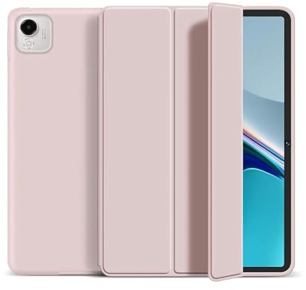 GIOPUEY Cover Compatibile con Honor Pad X9a, Flip Pelle + Morbida Custodia in Silicone, consistenza Simile alla Pelle Case - Pink