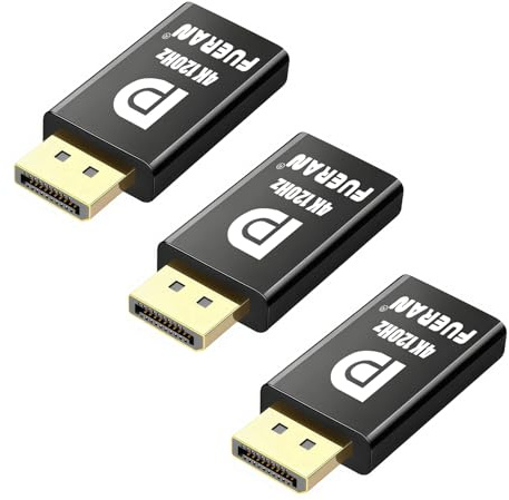 FUERAN HDMI dummy plug 4K HDR,edid emulator virtual display adapter,hdmi headless adapter 4K@60Hz、1440P@120/144Hz、1080P@120/144/240Hz (DP-4K120Hz-HDR-3P)