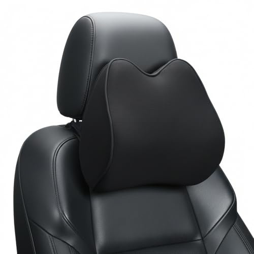 Poggiatesta Auto Cuscino, Memory Foam Sostegno Cuscino Poggiatesta Auto Supporto Testa per Seggiolino Cuscino Poggiatesta Auto Morbido per la Guida con Cinghia Regolabile per Guida Gioco Ufficio Sedia