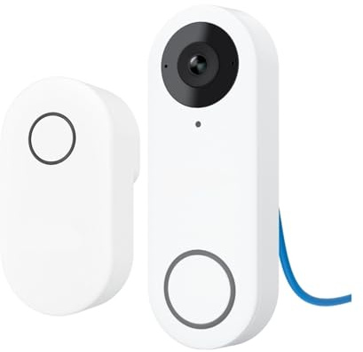 BJdfgE Smart 2K+ PoE Video Doorbell Wired Intercom with Chime Human Detection 2-Way Door Bell Support(PoE Doorbell)