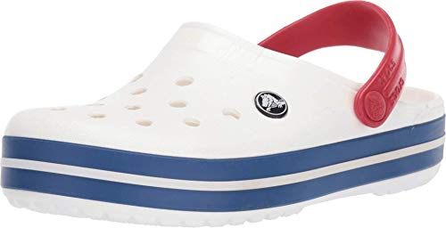 Crocs Crocband, Zoccoli Unisex - Adulto, White/Blue Jean, 43/44 EU