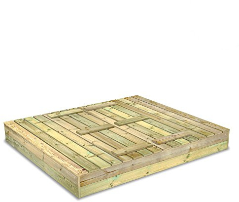 Sandkasten Sandbox Sandkiste mit Klappdeckel - WICKEY Flippey 150x165 cm