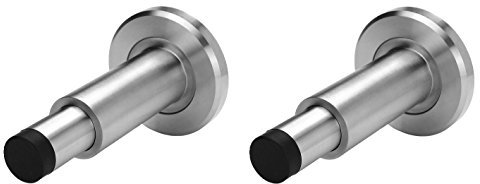 VIBORG Deluxe Adjustable Solid 304 Stainless Steel Extra-Thick Casting + Rubber Heavy Stopper Stops Doorstop Wall Mounted Built in Door Handle Bumper Wall Protector Door Stop Doorstopper RS-38 (2)