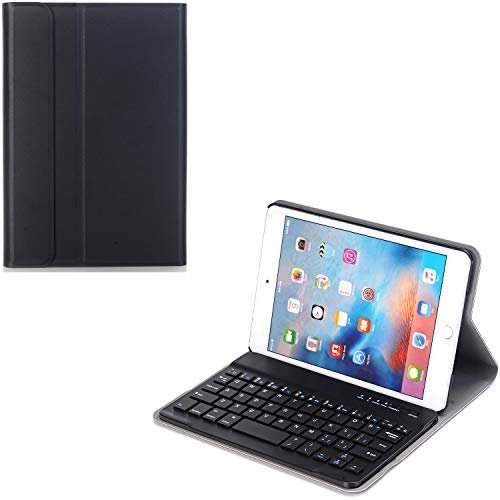Keyboard Folio Case for iPad mini 4/iPad mini 5, PU Leather Cover for iPad mini 4/iPad mini 5, Wireless Bluetooth Keyboard for iPad mini 4/iPad mini 5