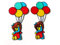 Set 2 Stück Mini Mädchen Kinder mit Luftballons Cartoon niedliche Applikationen zum Aufnähen oder Aufbügeln für Rucksäcke, Jeans, Jacken, T-Shirts
