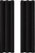 Deconovo Energy Saving and Noise Reducation Thermal Insualted Eyelet Blackout Curtains for Living Room Black 42 x 90 Inch 2 Panels