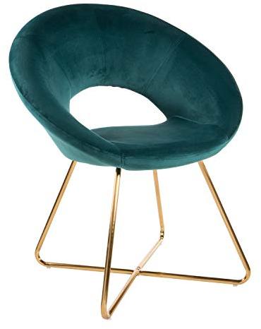 Montemaggi Sessel, Leder, Petrol Grün, 71 x 59 x 84 cm MEP39P