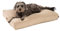 JAMAXX Premium Hundekissen in edler Leinen-Optik - Orthopädisch Memory Visco Schaumstoff - Waschbar Abnehmbarer Bezug - Wasserabweisender Innenbezug - Hundebett PDB1005 (M) 90x70 Coffee-beige