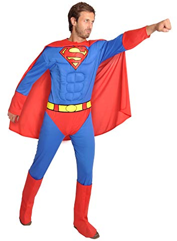 Ciao 11686 Disguise, Men, Superman, Blue, Red, Size L