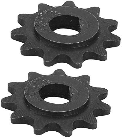 Alomejor 2Pcs E-Scooter Piñón de accionamiento del piñón del Motor 11 Dientes 10 mm Piñón Tipo D Piñón de Cadena de Orificio Interno para Scooter eléctrico