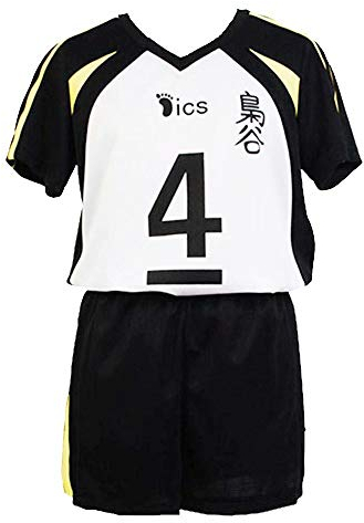 Luminous1128 Haikyuu Cosplay Uniformen Bokuto Koutarou & Akaashi Keiji Anime Volleyball Team Kostüm Uniforme Sportswear Halloween Party Cosplay Fukurodani Academy Nr. 4 und Nr. 5 Trikot