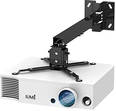 Wall or Ceiling Projector Mount Hanger Universal LCD/DLP Mounting for Epson, Optoma, Benq, ViewSonic Projectors, Video Projector Mount, Extendable, 33lb Load Capacity, Black