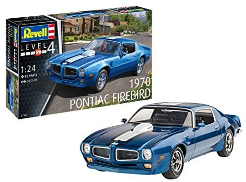 Revell Modellbausatz 1970 Pontiac Firebird I Maßstab 1:24 I Unlackiert I Detailreicher Automodell-Bausatz I Hochwertige Nachbildung für Modellbau-Fans I Authentische Details