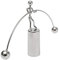 LIJUCAI Pendulum Cradle Men Iron Man Ball Crafts Tumbler Desk Toy Metal Figurines Decor Home Decoration Accessories,Light Grey,S