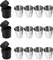 MOPOIN Hip Flask Mugs, Pack of 12 Stainless Steel Cups Shot Glasses Made of Metal Stainless Steel Cup Set Metal Cups with Leather Bag Shot Glasses, Ideal Hip Flask Accessories, Great Gift Idea