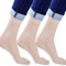 Calzini da donna 100% filato di Scozia biologico, 3 paia, beige, 35-37