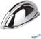 Solmer LTD Ariel Cup Kitchen Cabinet Door Handles Cupboard Drawer Bedroom Furniture Knobs (Chrome)