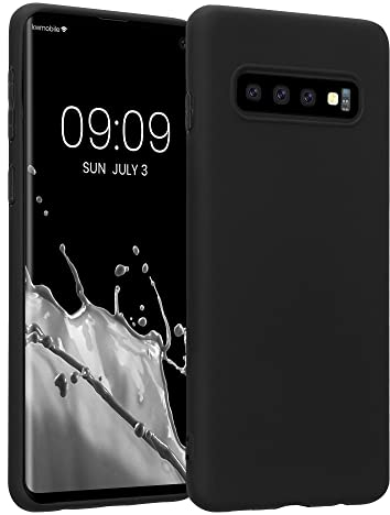 kwmobile Hülle kompatibel mit Samsung Galaxy S10 Hülle - weiches TPU Silikon Case - Cover geeignet für kabelloses Laden - Schwarz